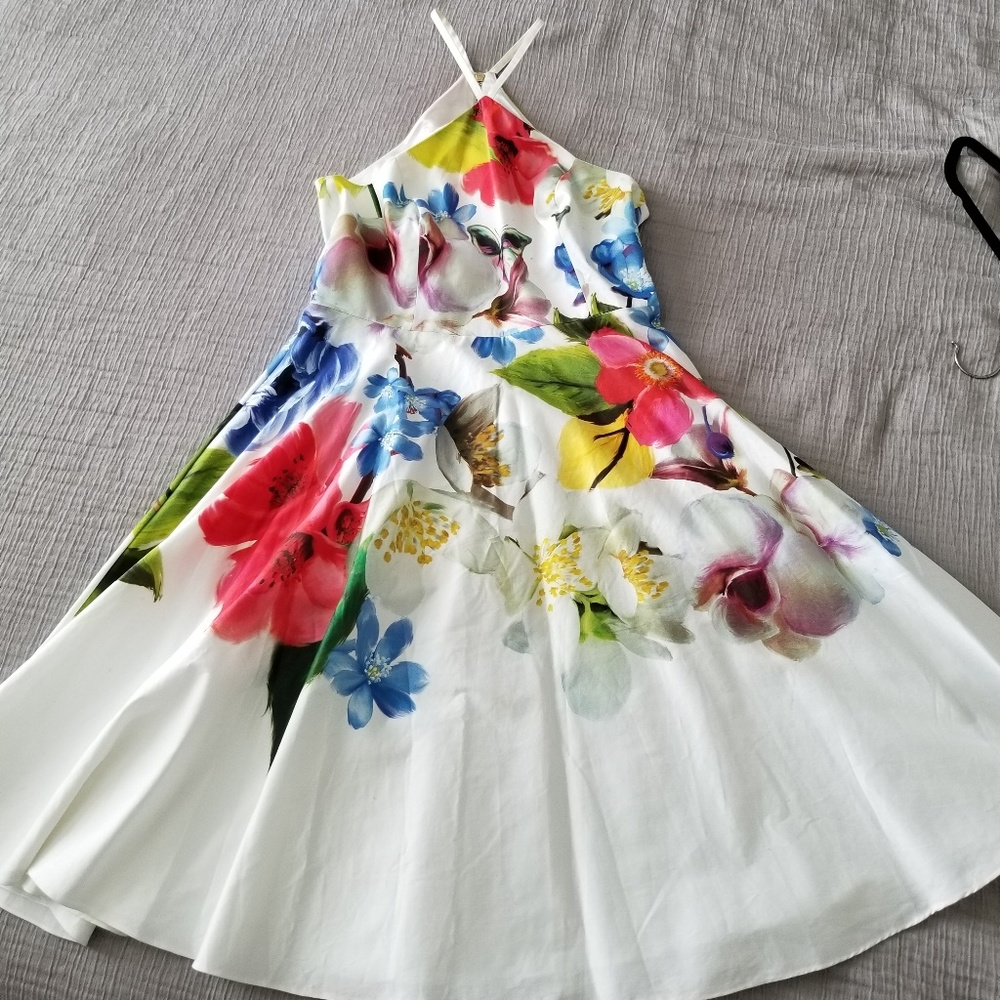 Ted Baker Corpina Forget Me Not White Floral Dress